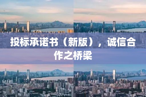 投标承诺书（新版），诚信合作之桥梁