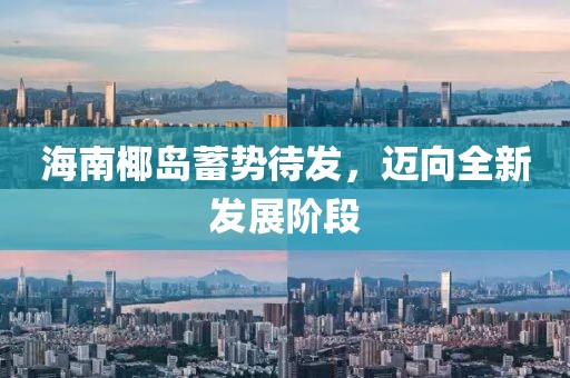 海南椰岛蓄势待发，迈向全新发展阶段