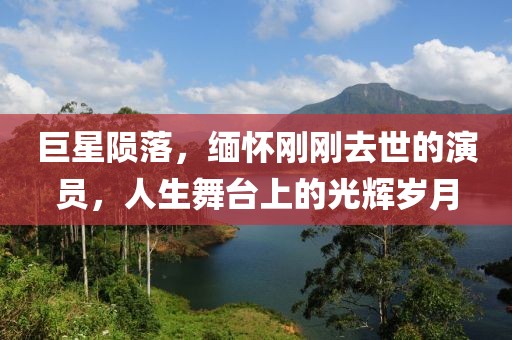 巨星陨落，缅怀刚刚去世的演员，人生舞台上的光辉岁月