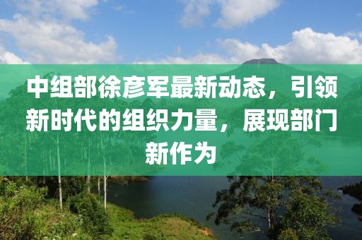 中组部徐彦军最新动态，引领新时代的组织力量，展现部门新作为