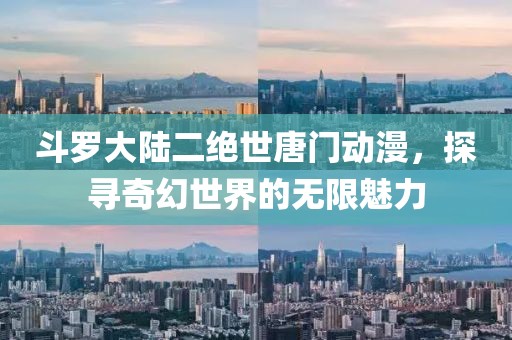 斗罗大陆二绝世唐门动漫，探寻奇幻世界的无限魅力