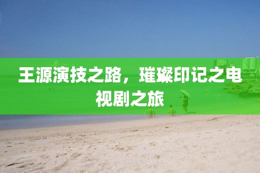 王源演技之路，璀璨印记之电视剧之旅