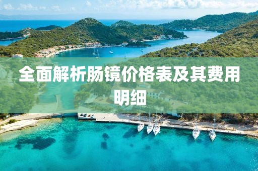 全面解析肠镜价格表及其费用明细