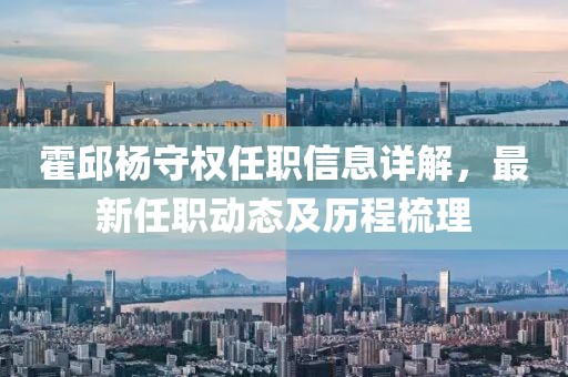 霍邱杨守权任职信息详解，最新任职动态及历程梳理