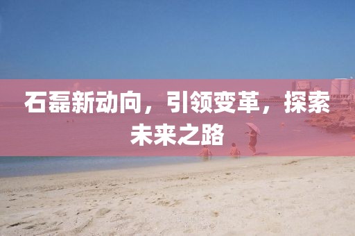 石磊新动向，引领变革，探索未来之路