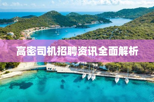 高密司机招聘资讯全面解析