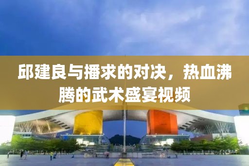 邱建良与播求的对决，热血沸腾的武术盛宴视频
