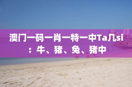 澳门一码一肖一特一中Ta几si：牛、猪、兔、猪中