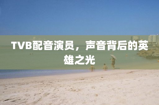 TVB配音演员，声音背后的英雄之光