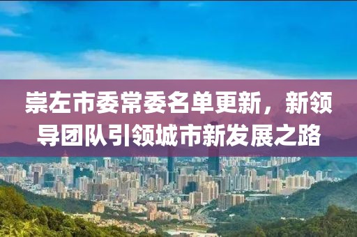 崇左市委常委名单更新，新领导团队引领城市新发展之路