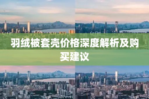 羽绒被套壳价格深度解析及购买建议