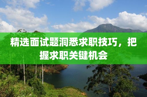 精选面试题洞悉求职技巧，把握求职关键机会