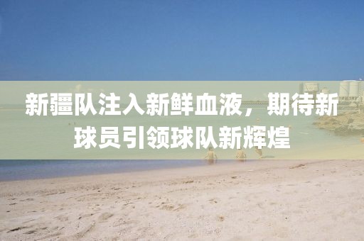新疆队注入新鲜血液，期待新球员引领球队新辉煌