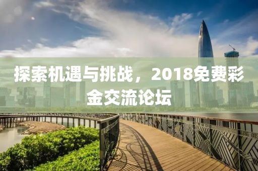 探索机遇与挑战，2018免费彩金交流论坛