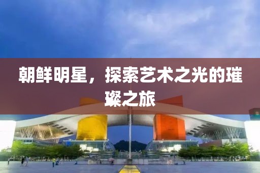 朝鲜明星，探索艺术之光的璀璨之旅