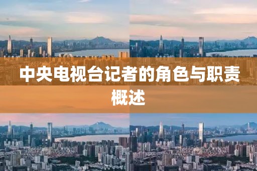 中央电视台记者的角色与职责概述