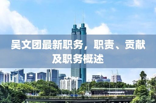 吴文团最新职务，职责、贡献及职务概述