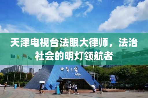 天津电视台法眼大律师，法治社会的明灯领航者