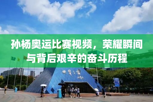 孙杨奥运比赛视频，荣耀瞬间与背后艰辛的奋斗历程