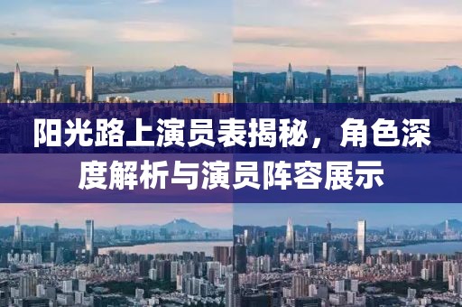 阳光路上演员表揭秘，角色深度解析与演员阵容展示