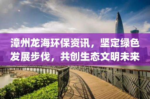 漳州龙海环保资讯，坚定绿色发展步伐，共创生态文明未来