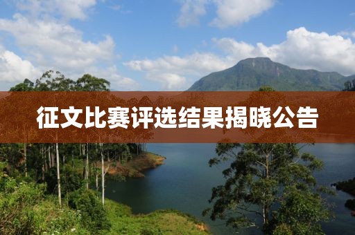 征文比赛评选结果揭晓公告
