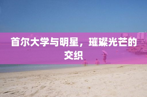 首尔大学与明星，璀璨光芒的交织