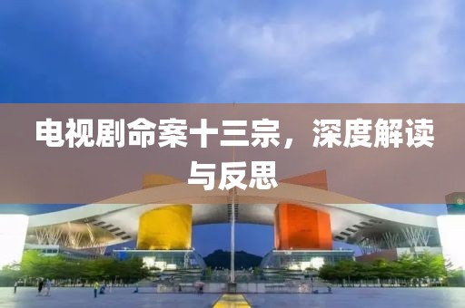 电视剧命案十三宗，深度解读与反思