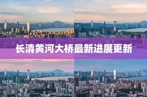 长清黄河大桥最新进展更新