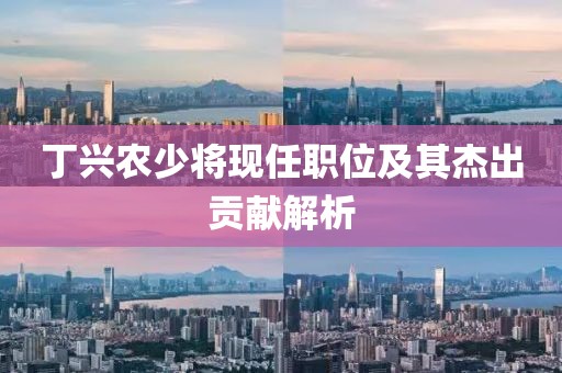 丁兴农少将现任职位及其杰出贡献解析