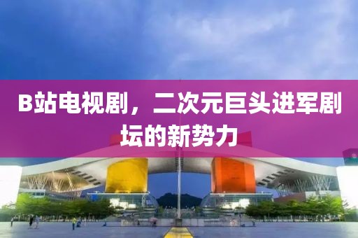 B站电视剧，二次元巨头进军剧坛的新势力