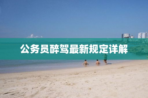 公务员醉驾最新规定详解