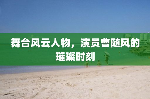 舞台风云人物，演员曹随风的璀璨时刻