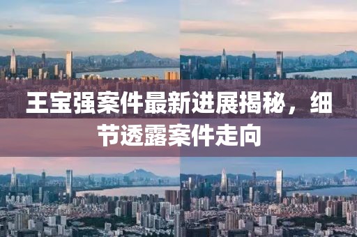 王宝强案件最新进展揭秘，细节透露案件走向