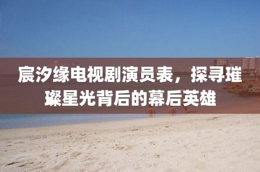 宸汐缘电视剧演员表，探寻璀璨星光背后的幕后英雄