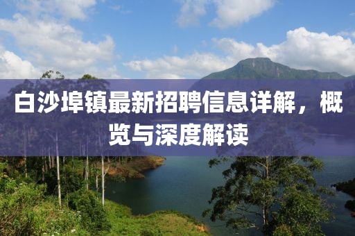 白沙埠镇最新招聘信息详解，概览与深度解读