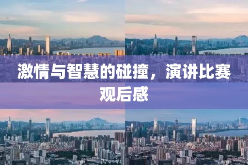激情与智慧的碰撞，演讲比赛观后感