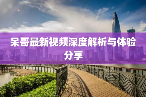 呆哥最新视频深度解析与体验分享