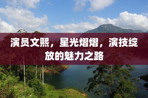 演员文熙，星光熠熠，演技绽放的魅力之路